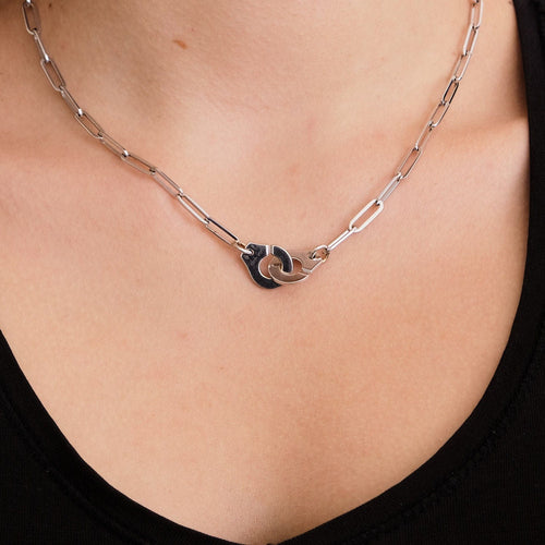 Collier Collier DINH VAN - menottes R12 - or blanc 58 Facettes