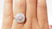 Bague Bague Art Déco double entourage de diamants en or blanc et platine 58 Facettes 31669