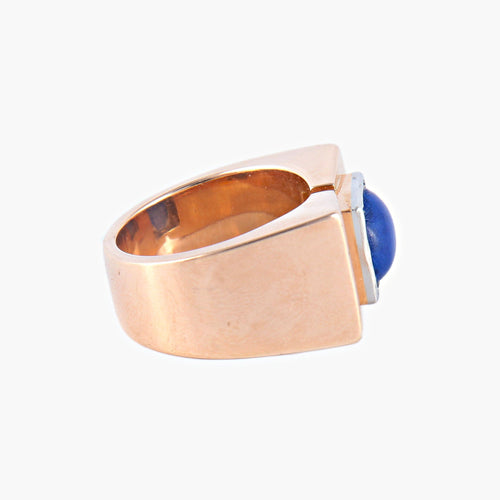 Bague 55 Bague Tank Lapis Lazuli 58 Facettes