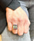 Bague Bague vintage en or blanc, diamants et pierres précieuses 58 Facettes