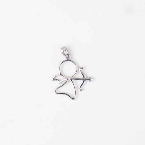 Pendentif Pendentif Ange Or Blanc & Diamant 58 Facettes