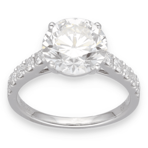 Bague Solitaire en or gris, diamant 58 Facettes