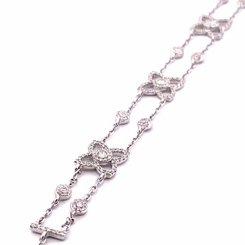 Bracelet Bracelet or blanc diamants 58 Facettes
