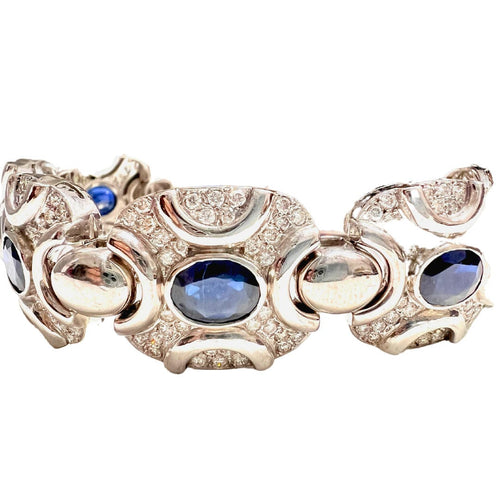 Bracelet BRACELET DIAMANTS ET SAPHIRS 58 Facettes Q924A