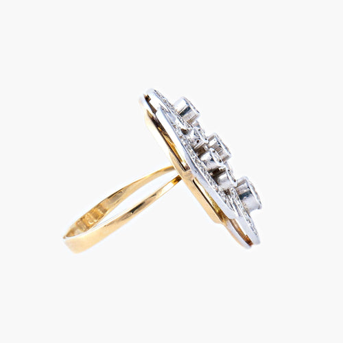 Bague 51 Bague style Art Déco Diamants 58 Facettes