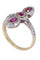 Bague BAGUE ART-NOUVEAU RUBIS ET DIAMANTS 58 Facettes 073021