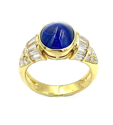 Bague ADLER - Bague or jaune, saphir et diamants 58 Facettes