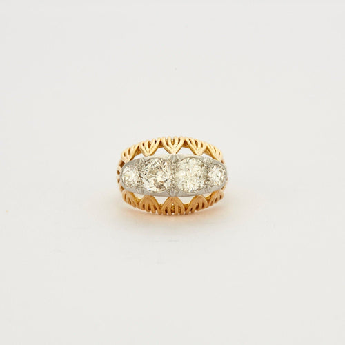 Bague 53 Bague Jarretière 4 Diamants 58 Facettes 1947