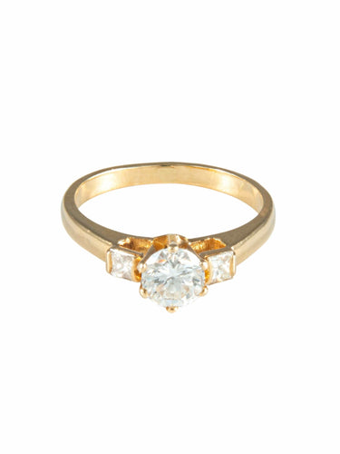 Bague 52 Bague Solitaire or jaune Diamant 58 Facettes