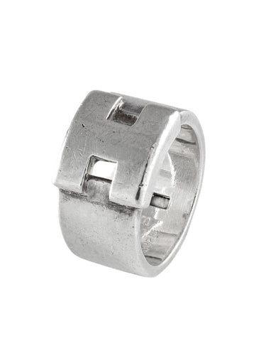 Bague 51 Bague Hermès Heraclès en Argent 58 Facettes