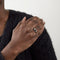 Bague 62 Bague Jarretière Platine Saphir de synthèse Diamants 58 Facettes 67/2