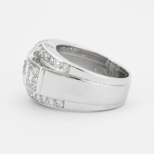 Bague 53 Bague Art Déco Diamants 58 Facettes