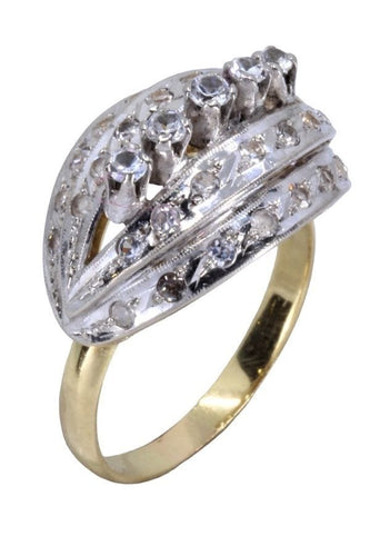 BAGUE ART-NOUVEAU PIERRES DU RHIN 58 Facettes 061961