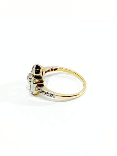 Bague Bague Art Déco Or Et Diamants 58 Facettes 3082/1