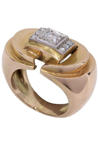 Bague 47 BAGUE TANK DIAMANTS 58 Facettes 071261
