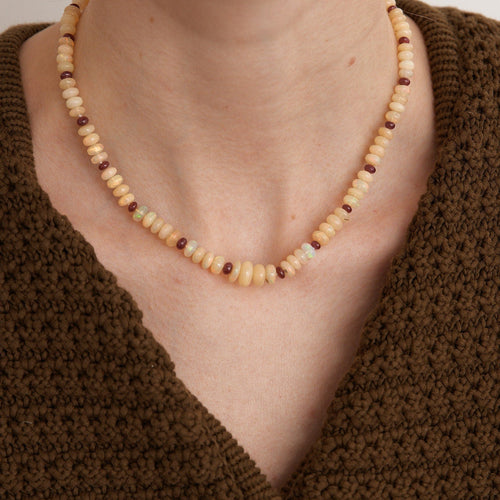 Collier Collier Opales et Rubis 58 Facettes
