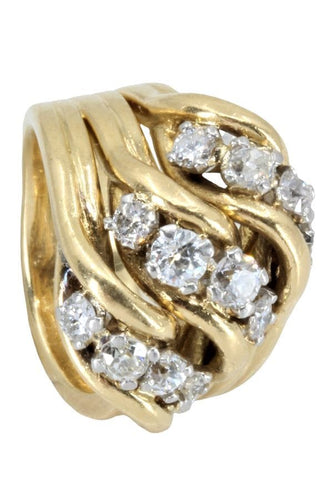 Bague 45 BAGUE ANCIENNE DIAMANTS 58 Facettes 052611