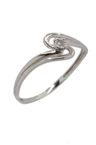 Bague 55 SOLITAIRE MODERNE DIAMANT 58 Facettes 038361