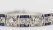 Bracelet Bracelet Art Déco or blanc, saphirs et diamants 58 Facettes 30695