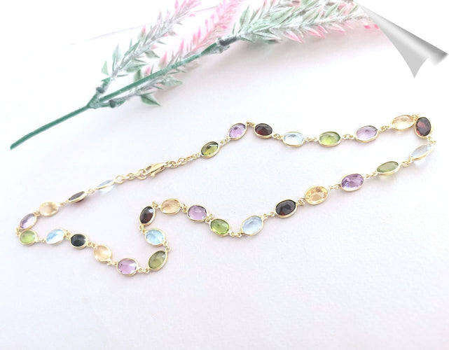 Collier Collier Ras du cou Pierres fines Or Jaune 58 Facettes AA 1535