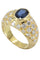 Bague BAGUE JONC SAPHIR ET DIAMANTS 58 Facettes 045771