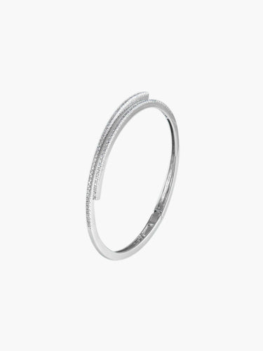 Bracelet Bracelet Double Jonc Diamants 58 Facettes