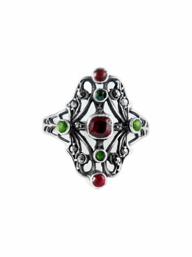 Bague Bague Ancienne Or et Argent 58 Facettes