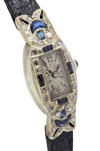 Montre MONTRE ART-DÉCO SAPHIRS ET DIAMANTS 58 Facettes 051061