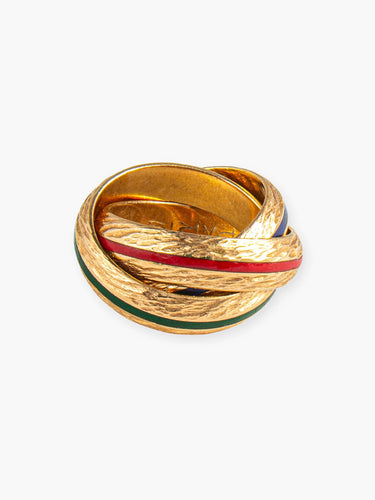 Bague Bague Hermès 3 anneaux émaillés 58 Facettes