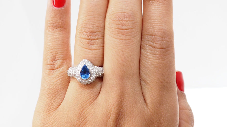 Bague 54 Bague Saphir Ceylan Diamants 58 Facettes 32511