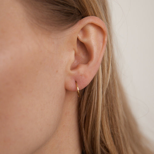 Boucles d'oreilles DJULA - Mini Créole 2 Ors 58 Facettes