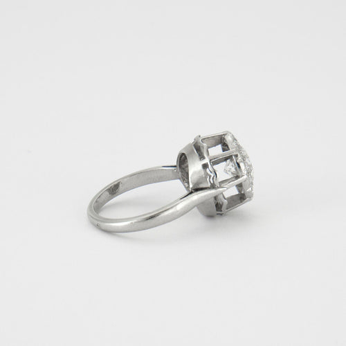 Bague 50 Bague Solitaire Platine 1.50ct 58 Facettes 8475
