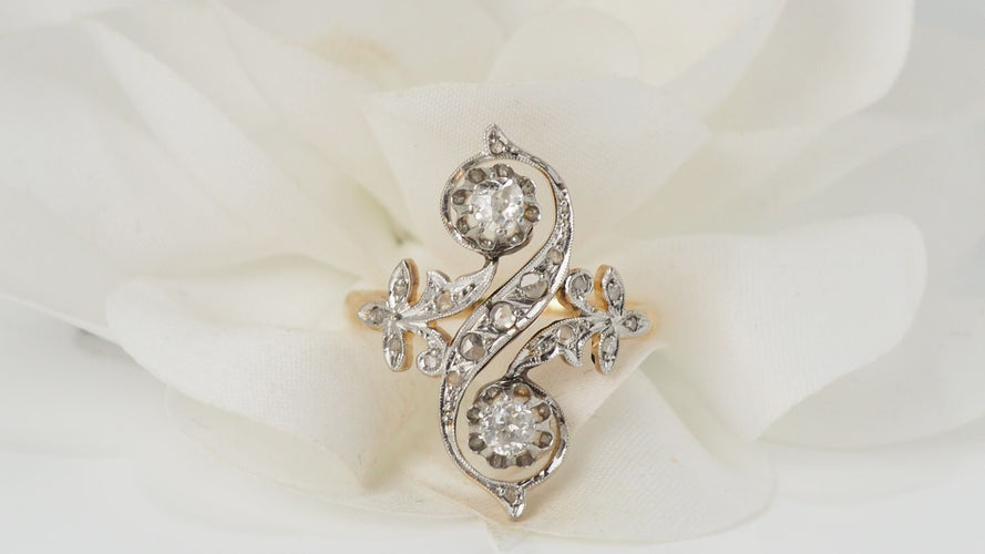 Bague 60 Bague Toi Et Moi en Or Bicolore & Diamants 58 Facettes 32257