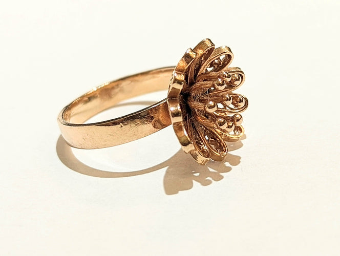 Bague Bague fleur en or rose 58 Facettes