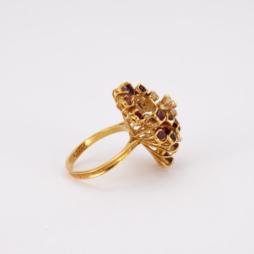 Bague 52 Bague cocktail Rubis et Diamants 58 Facettes