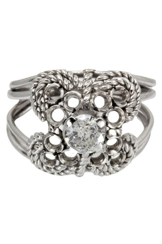 Bague BAGUE DIAMANT ANNÉES 50' 58 Facettes 043351