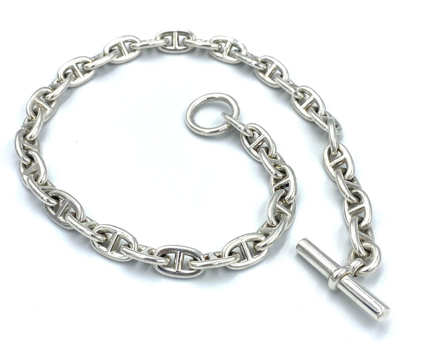 Collier HERMÈS. Collier chaîne d’ancre argent moyen modele 58 Facettes