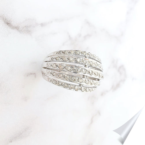 Bague Bague Jonc bombé Diamants 0,50ct 58 Facettes AA 1558