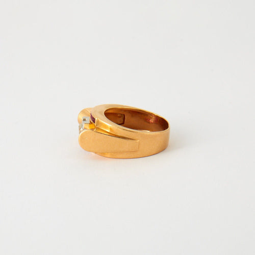 Bague Sublime bague tank or jaune et diamant 58 Facettes