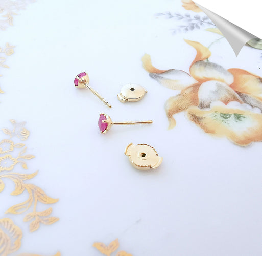 Boucles d'oreilles Boucles d'oreilles puces Rubis 58 Facettes AA 1524