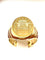 Bague Chevalière en or jaune gravure héraldique blason et couronne 58 Facettes