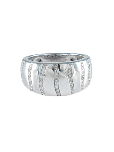 Bague 52 BAGUE JONC OR GRIS DIAMANTS EN VAGUE 58 Facettes 413 50016