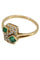 Bague BAGUE ÉMERAUDES TAILLE PRINCESSE ET DIAMANTS 58 Facettes 042781