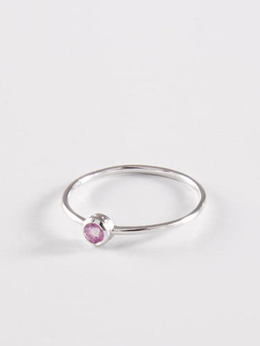 50 Bague Solitaire Saphir Rose et Or Blanc 58 Facettes
