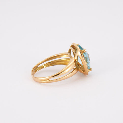 Bague 62 Bague Cocktail Topaze bleue 58 Facettes