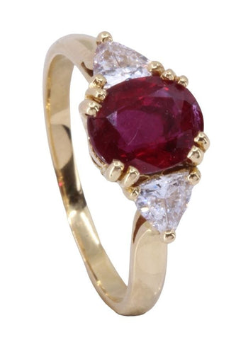 Bague 53 BAGUE RUBIS ET DIAMANTS 58 Facettes 074491