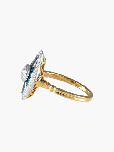 Bague 52 Bague Saphirs et Diamants 58 Facettes