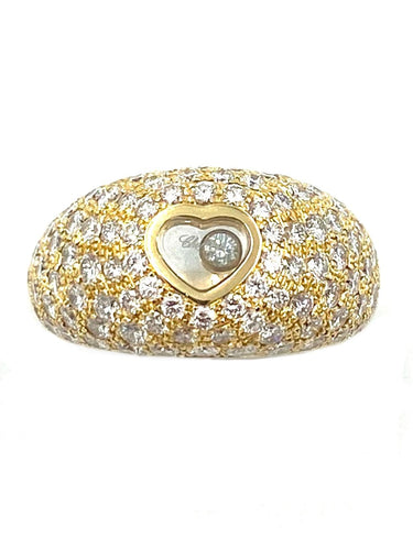 Bague CHOPARD. Bague or jaune et diamants 2,75ct 58 Facettes