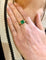 Bague 54 Bague Or jaune Emeraude Diamants 58 Facettes BEM40