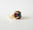Bague Bague Topaze Améthystes Grenats Diamants 58 Facettes
